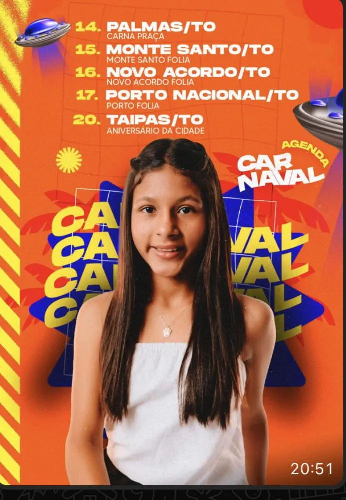 Hariely Santos abre agenda de Carnaval com show neste sábado em Palmas